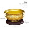 Aris & Juno Brass Treasure Bowl - Traditional Chinese Style, Perfect for Home or Office To Attract Wealth and Good Fortune (Length: 13 Cm)