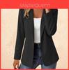 Sacou Elegant pentru Femei cu Guler Decupat pentru Birou din Material Poliester