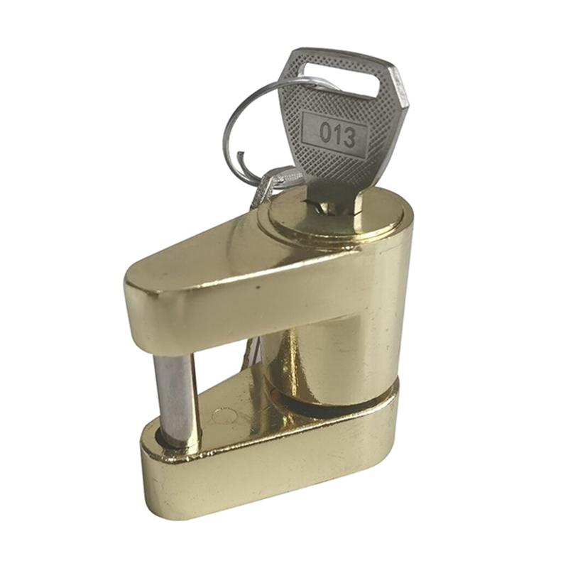 Zinc Alloy Trailer Hitch Coupler Lock For Locking Hauling Security Towing Tow Bar 2 Keys Rust-resistance Anti-theft Hard-wearing