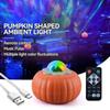 Water Ripple Pumpkin Projector LED Night Light Starry Sky Projection Ambient Lamp Desktop Decoration For Halloween Kids Gifts