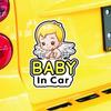Cupid Baby In Car Sticker Cartoon Angel Design Waterproof PVC Decal Vehicle Safety Warning Sign for Car Window