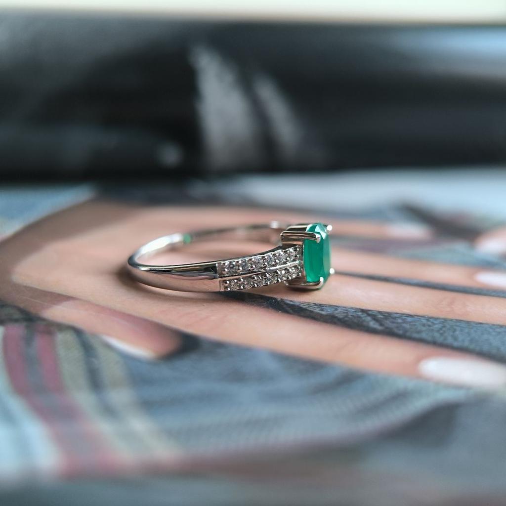 Silver Ring with Natural Agate 1.027ct, Product Weight 2.15 G (2196334)