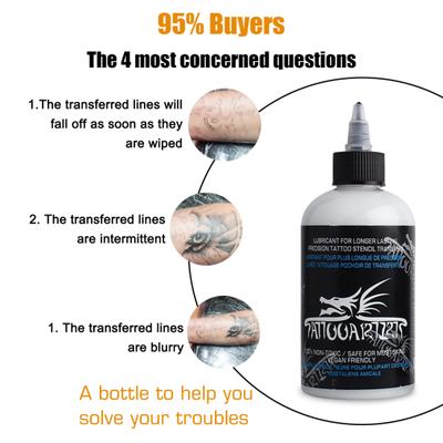 30/125/250ML Tattoo Transfer Gel Quick Dry Ilgnoturīgs Profesionāls Tetovēšanas Trafarets Gels Termiskais Kopētājs Tattoo Transfer Stuff Solutions Krēms Tetovēšanai