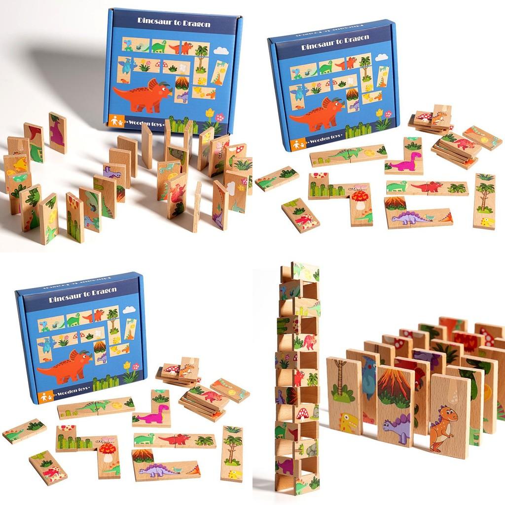 Wooden Dinosaur Connect Game For Kids Educational Toy Puzzle For Brain Development
