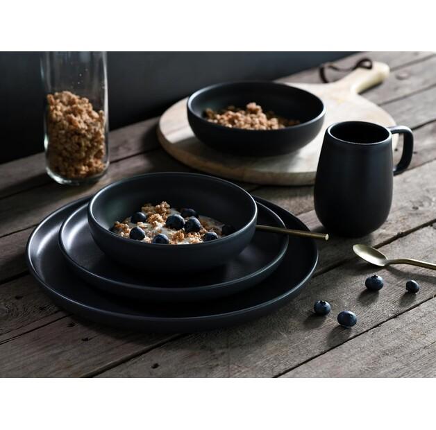 CreaTable Uno Black Dinnerware Set, 16 Pcs. (22978)