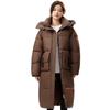 New long thickened coat loose women's knee hooded long-sleeved warm cotton-padded coat women's outside
