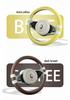 Universal D-Shape Leather Steering Wheel Cover: Ultra-Thin, Breathable, Non-Slip, All-Season Design