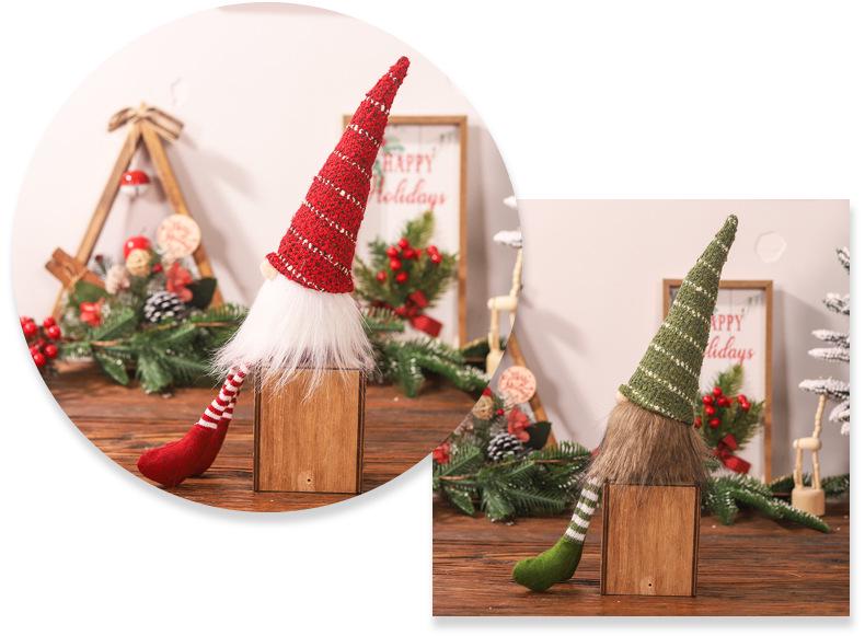 Christmas Gnome Ornament: Long-Legged Faceless Doll Hanging Decoration