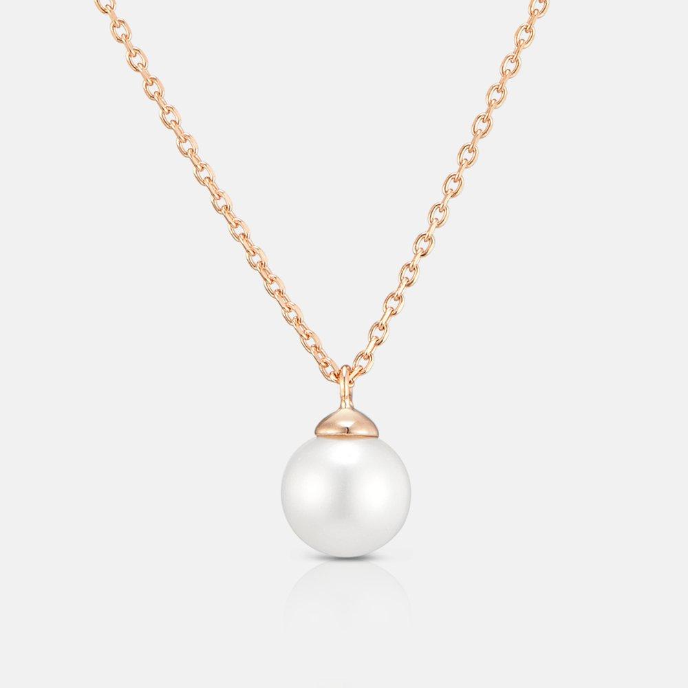 Perla Rose Silver Necklace 42Cm A201Sn1043Rpr