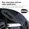AMF6 2pcs Car Rearview Mirror Rain Eyebrow Carbon Fiber Sun Visor For Cherokee Wrangler JK Gladiator Compass Renegade Patriot