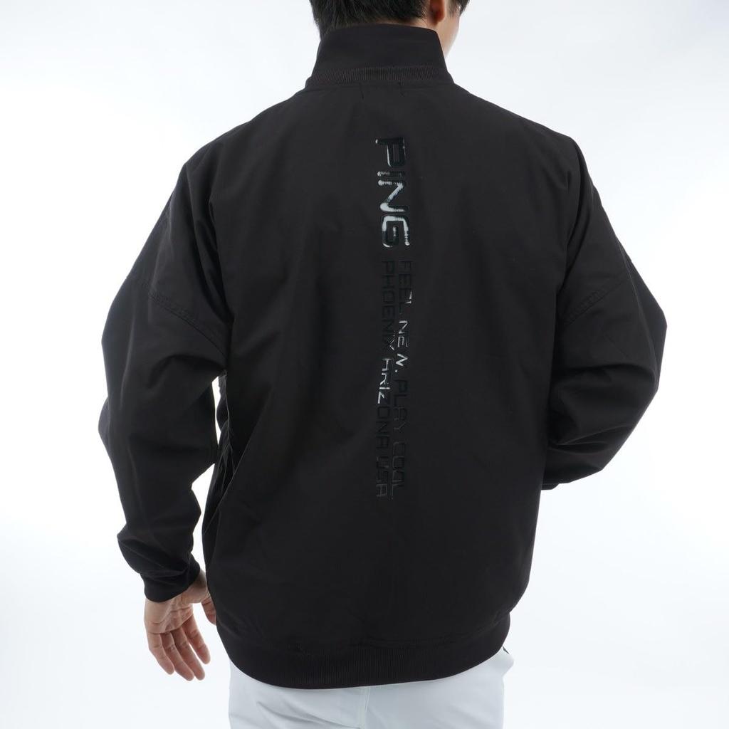 3WAY Full Zip Blouson Antibacterial and Golf Outerwear LL [Pin Apparel] Men's (removable Sleeves, Deodorizing) / / 621-4120201 010_Black