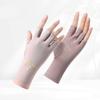 Summer Manicure Sunscreen Gloves Pure Cotton Half Finger Women's Ultraviolet Anti Light Thin Style Driving and Riding Anti Slip Finger Breathable