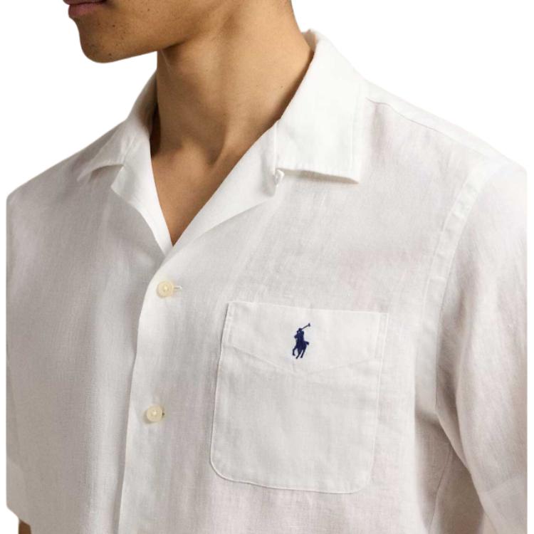 Polo Ralph Lauren Solid Loose Fit Short Sleeve Shirt Men shirts White 710966421-007