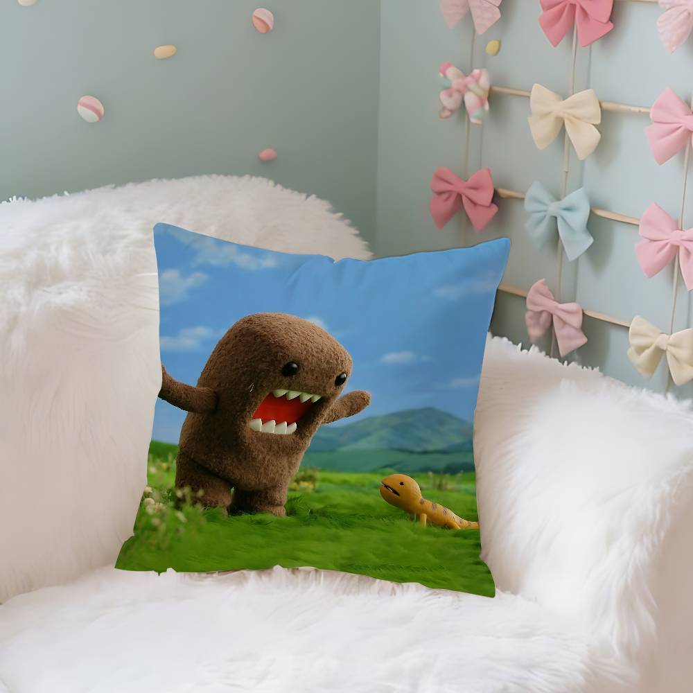 Cute DDomo Kun Case Plush Fabric Soft Pillowcase Double Sided Print Cushion Cover Household Gifts