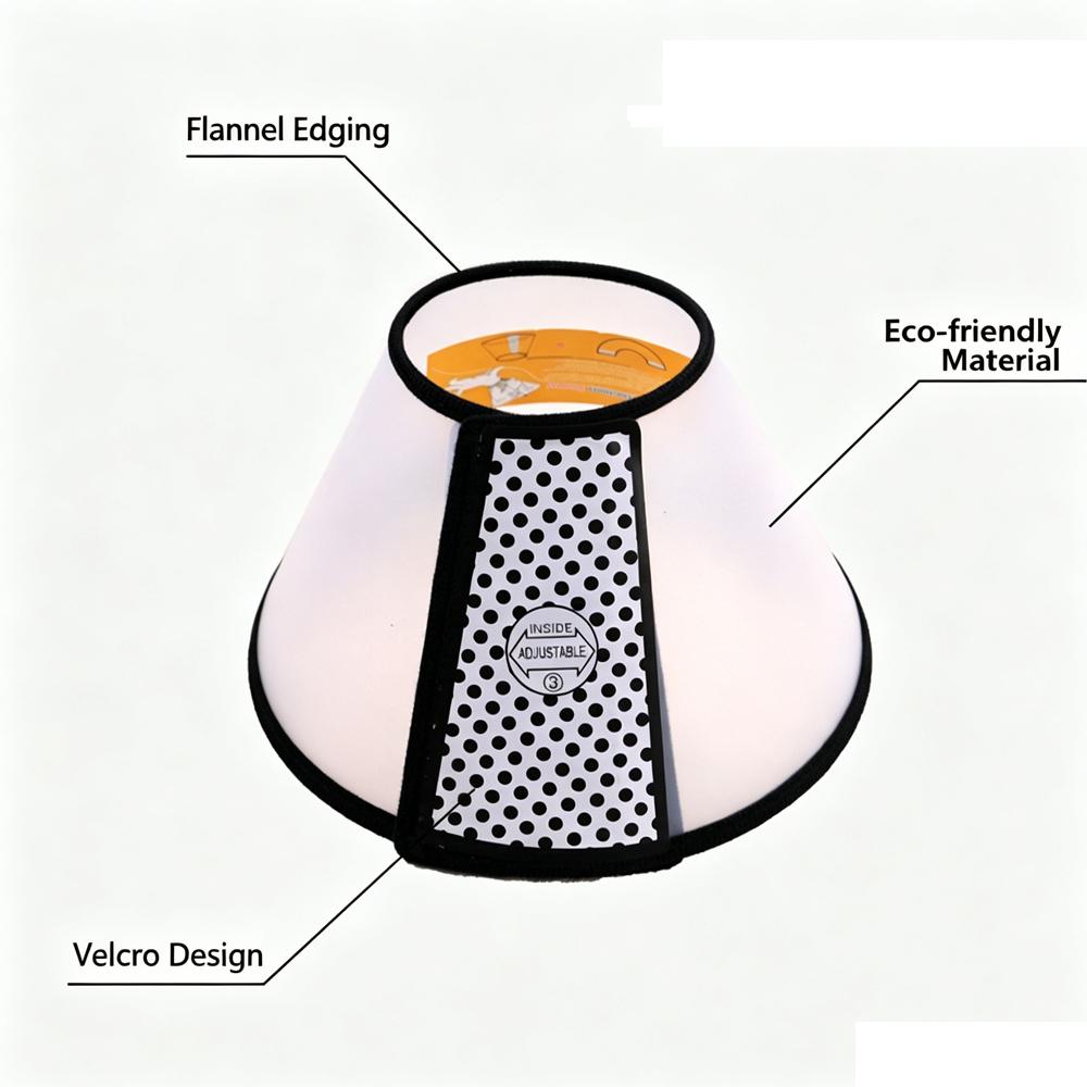 Pet Elizabeth Collar for Dogs Cats Anti-Bite Recovery Cone with Wound Healing Accessories Small To Large Puppy Grasping Ring