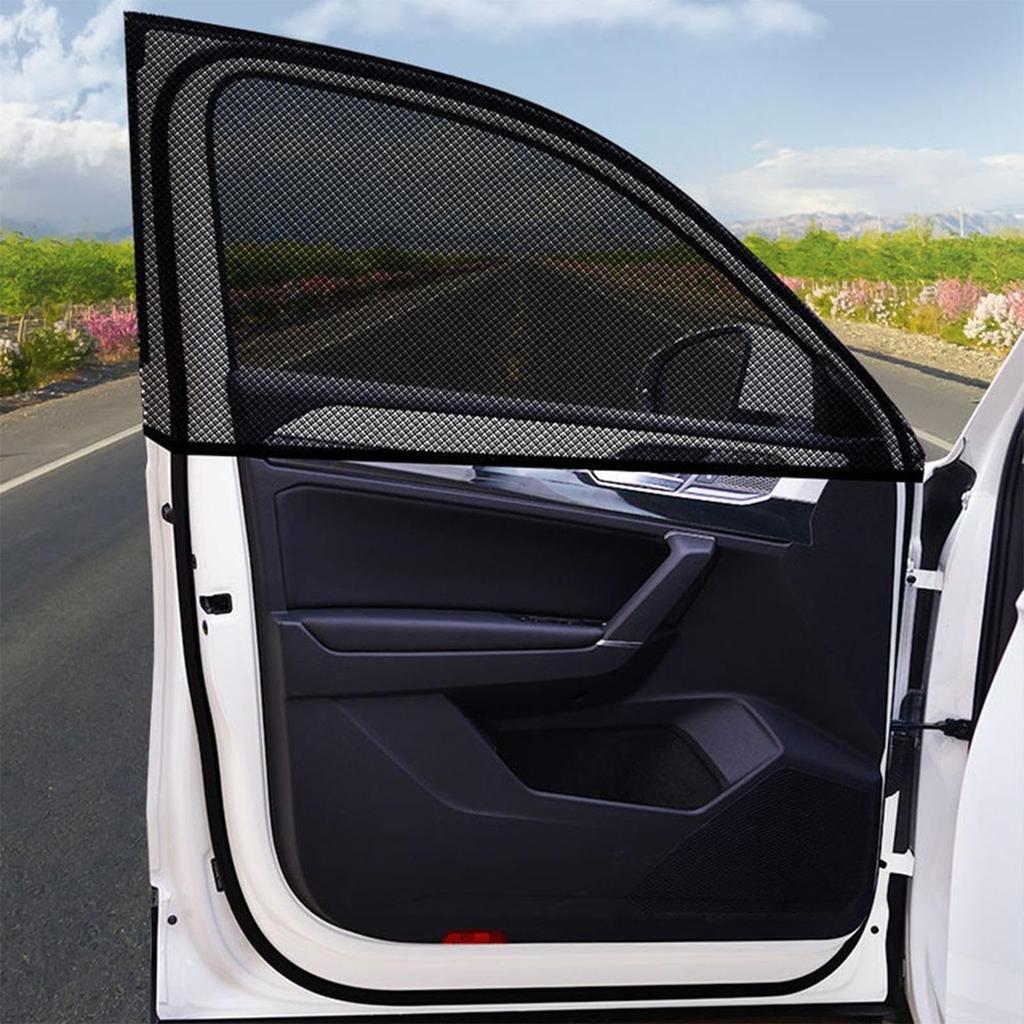 Car Screen Door, Window Net, Front Door, Rear Door, Insect Repellent Net, Set of