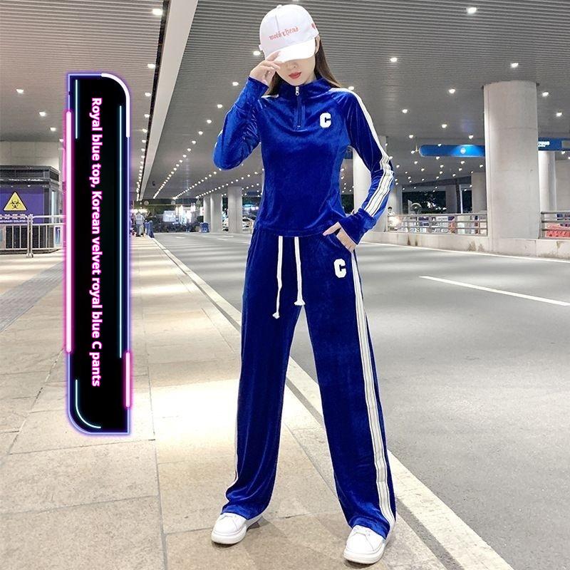 Square Dance Gold Velvet Suit Spring and Autumn New Team Gymnastics for Workout and Dance Clothes