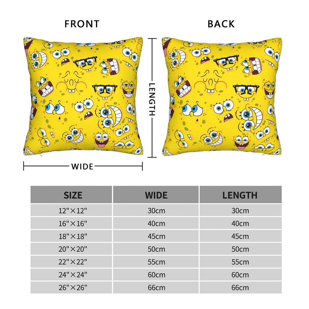 S-Spongebobeds S-Squarepantsed Sponge Man Pillowcases Morden Pillow Case For Couch Sofa Bedroom Graphic Pillow Cover