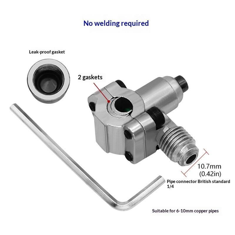 BPV-31 Line Tap Piercing Valve Easy to Install Refrigerator Puncture Valve for HVAC Freon Charging
