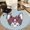 1pc FrenchieChair Carpet for Office, Indoor Non-Slip Washable Polyester Fiber Carpet, Mat For Office, Machine Washable