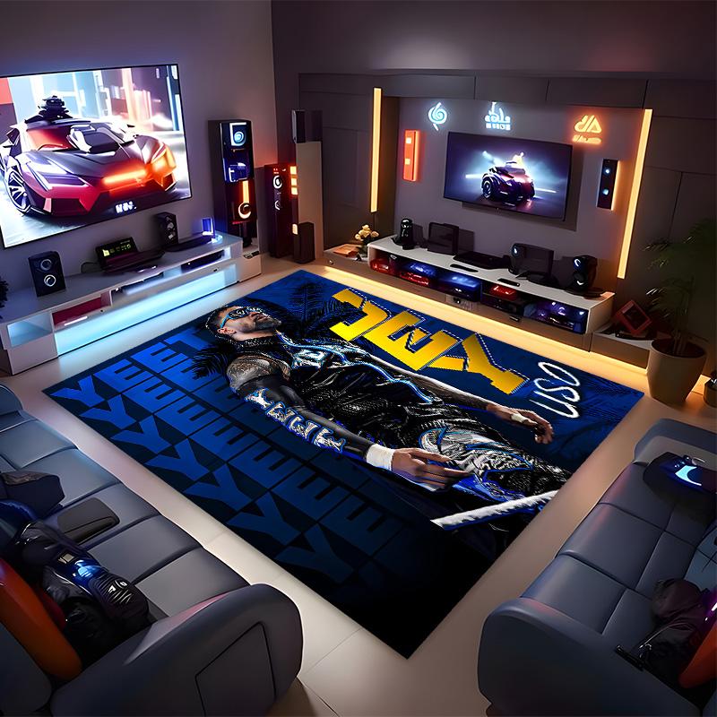 Jey Uso Yeet Printed Absorbent Washable Carpet,Non-Slip Bathroom Mats,Kitchen Rugs,Living Room Entrance,Camping Picnic Rugs