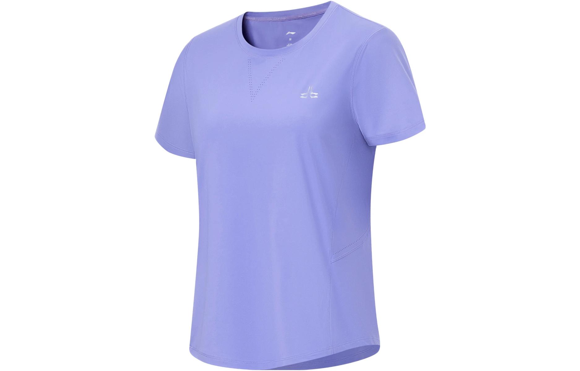 Li Ning T Shirt Women s Light Iris Purple ATST646-2 XXL