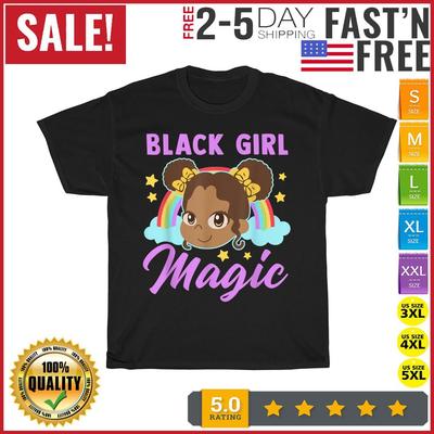 Magie de fille noire Afro-américaine Mélanine Enfants Tout-petit T-shirt Homme Femme