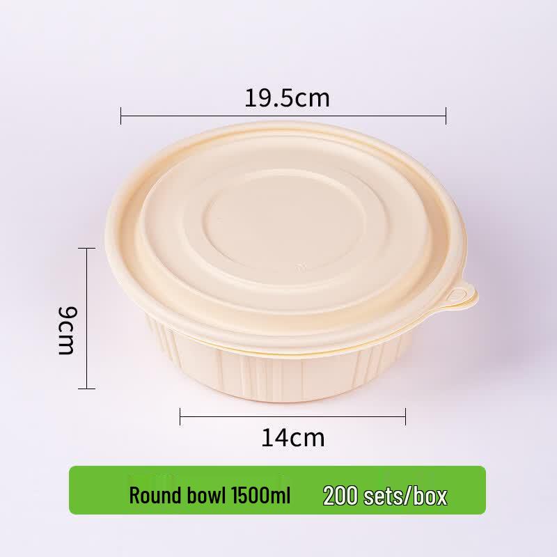 ChuZhou Biodegradable Corn Starch Round Meal Boxes