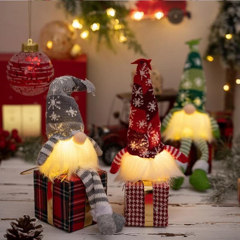 Φωτιζόμενος Νάνος Χριστουγεννιάτικο Στολίδι Κούκλα Χωρίς Πρόσωπο Νυχτερινό Φως Σπίτι 2025 Πρωτοχρονιά Παιδιά Δώρα Χριστουγέννων