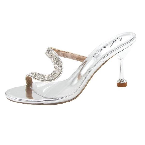 

Fashion High-Heeled Shoes Lady Ladies Slippers Luxury Slides Jelly Flip Flops Slipers Women Female Tap Designer Glitter 2025 Hawaiian T 35