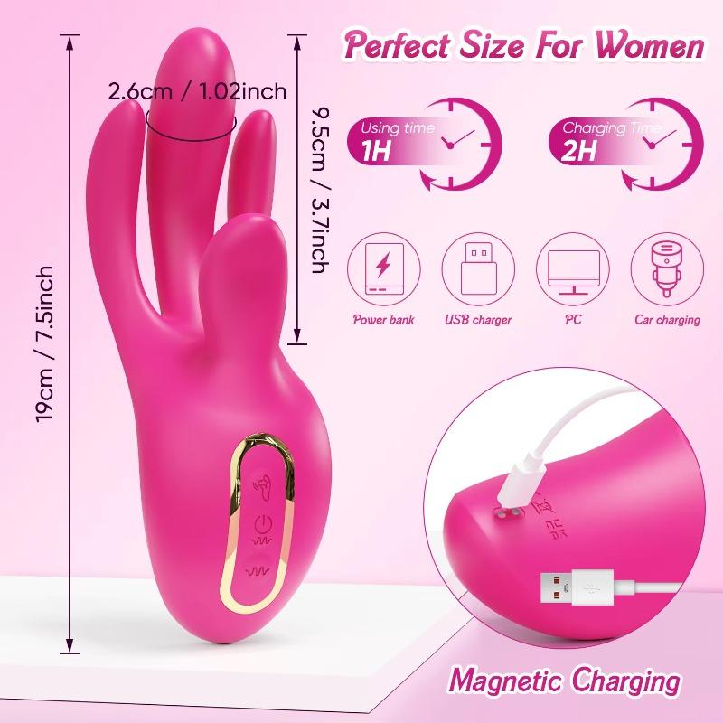 Wiggle Finger Vibrator G-Spot Vagina Vibrator Clitoris Stimulator 3 In 1 Female Masturbation Adult Goods Sex Toy for Women