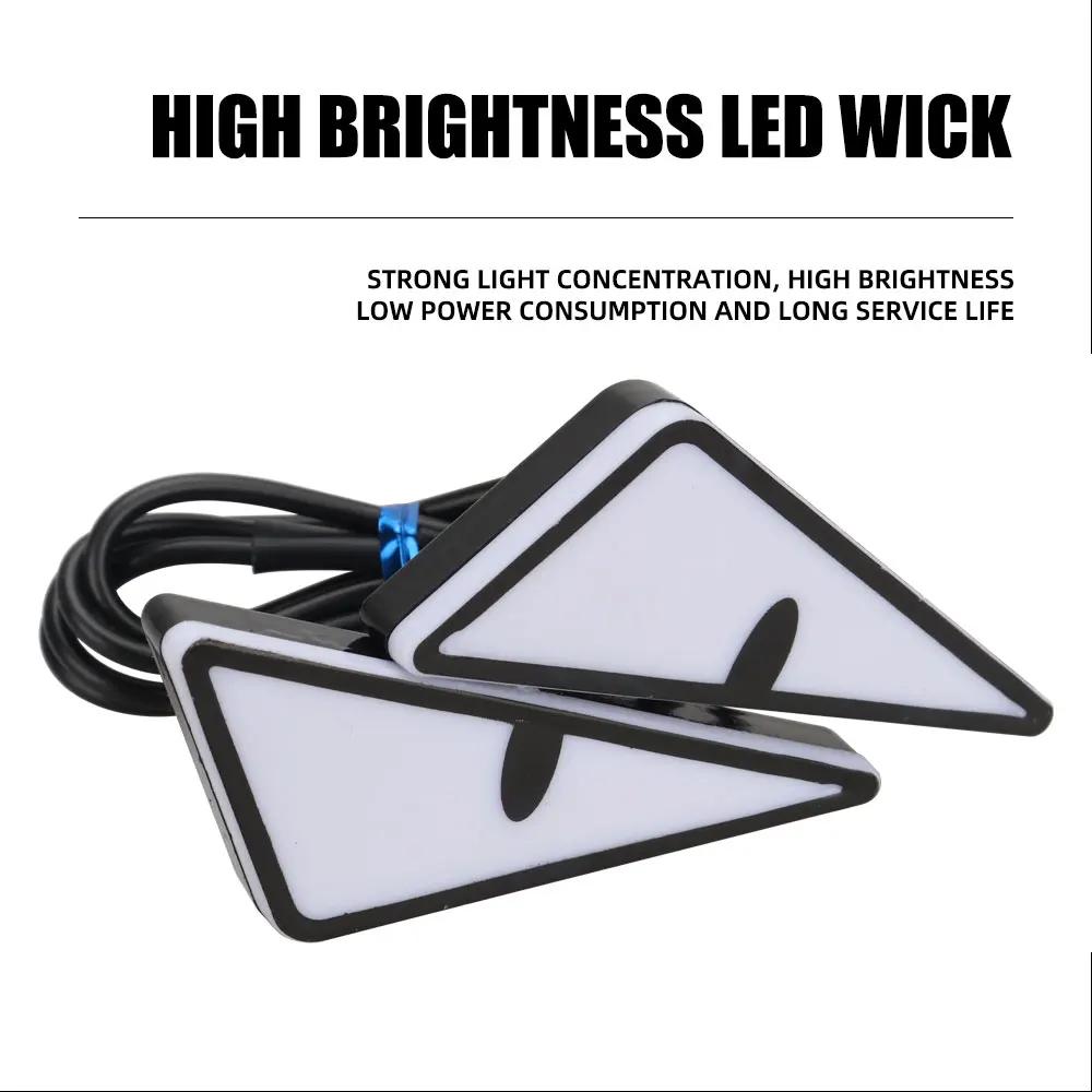 2PCS Devil's Eye Light 12V Car Motorcycle Tail Light Demon Eyes Decoration Lamp Red Green Yellow Blue White License Plate Lamp