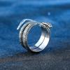 Vintage snake ring - unisex wrap around king cobra index finger ring