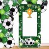 Football Theme Birthday Photo Frame Background Cloth Soccer Sport Birthday Party Decoration Kids Party Supplies Photo Props