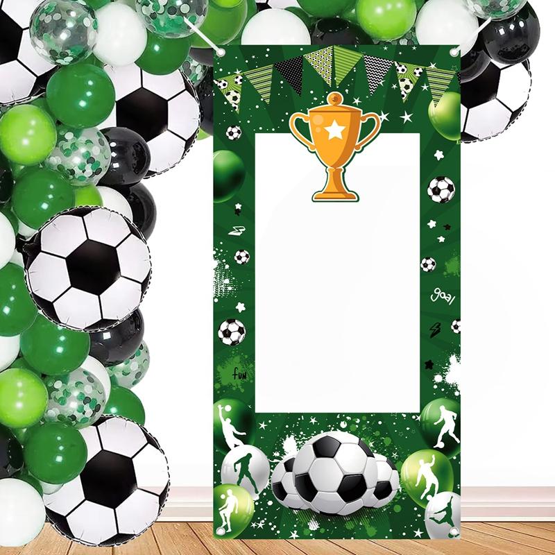 Football Theme Birthday Photo Frame Background Cloth Soccer Sport Birthday Party Decoration Kids Party Supplies Photo Props