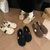 In the Autumn and Winter of 2026, the New Loafers Are Women's Warm and Plush Lamb Wool Shoes, and the Fairy Can Step On the Heel Belt Buckle Beans.