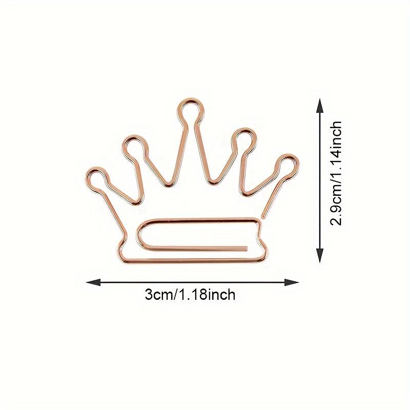 20 little crown-shaped paper clips, cute paper clips, funny bookmark mark paper clips, plan paper clips.