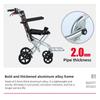 Foldable Aluminum Alloy Airplane Wheelchair Lightweight Travel Small Elderly Disabled Hand Push Chair
