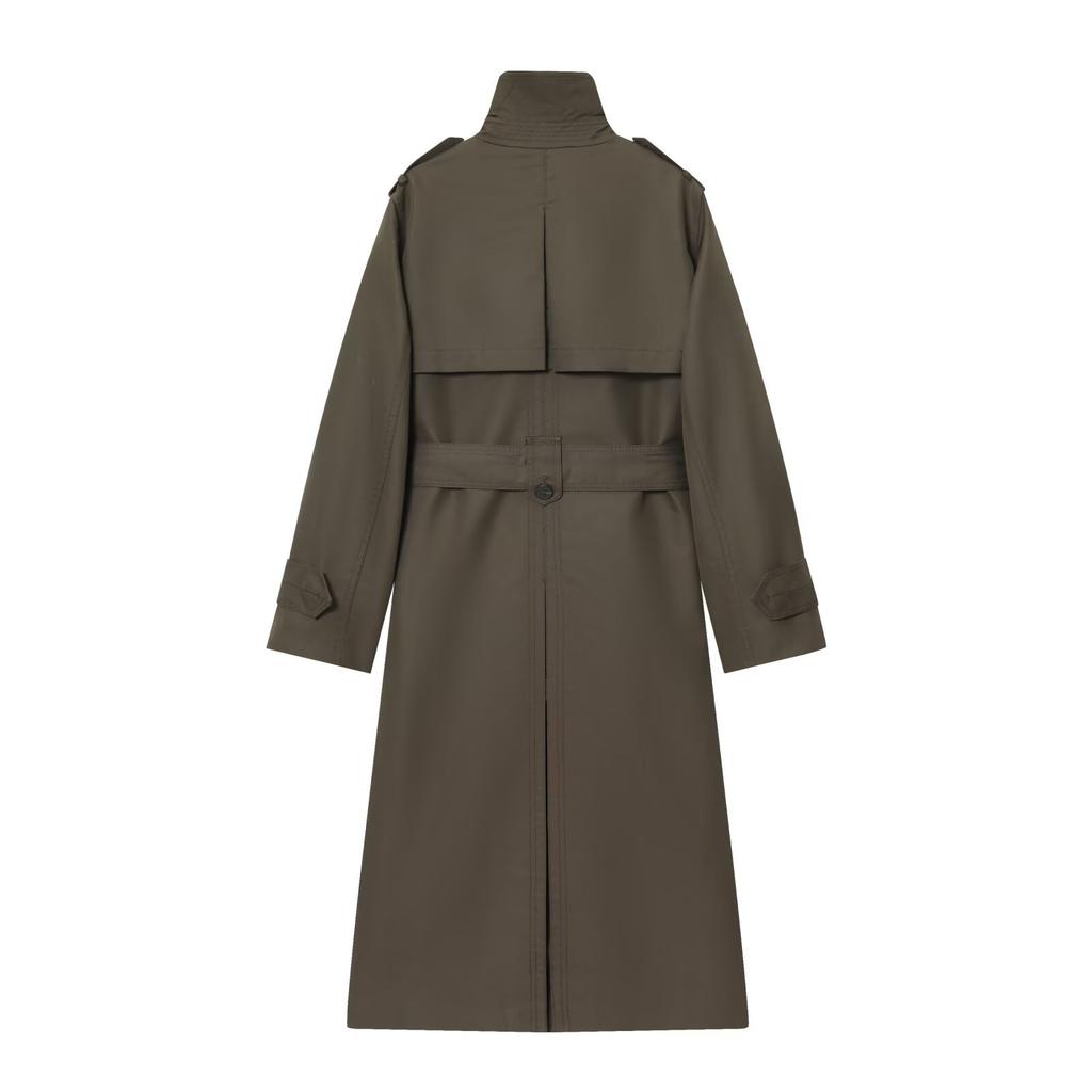 European and American style, new women's clothing, fashionable, versatile, cross-border comfortable lapel waterproof double placket trench coat