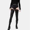 Winter new sexy European and American style lace-up side zipper low heel long tube over the knee leather boots large size women's boots