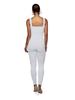 Women's Solid Color Ribbed Sleeveless Bodysuit: Square Neck, Backless, Hip-Lifting Slim-Fit Jumpsuit