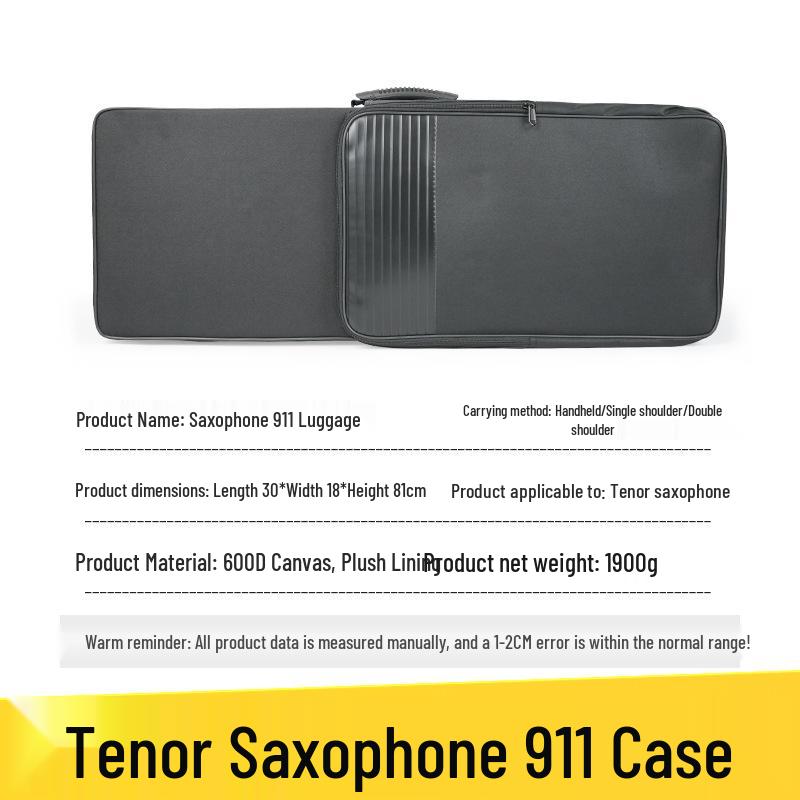 Portable Alto Saxophone Case - Shockproof, Drop-Proof Backpack with Single Shoulder and Handheld Options