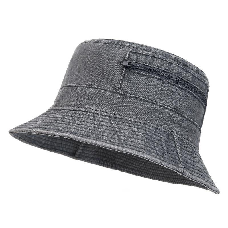 Western Washed Denim Fisherman Basin Hat Men's and Women's Travel Camping Outdoor Mountaineering Hat Summer Sunscreen Sunshade Fishing Hat