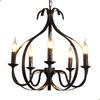 Industrial Retro Five-Head Iron Candle Chandeliers for Living Room, Dining Room  and Bar