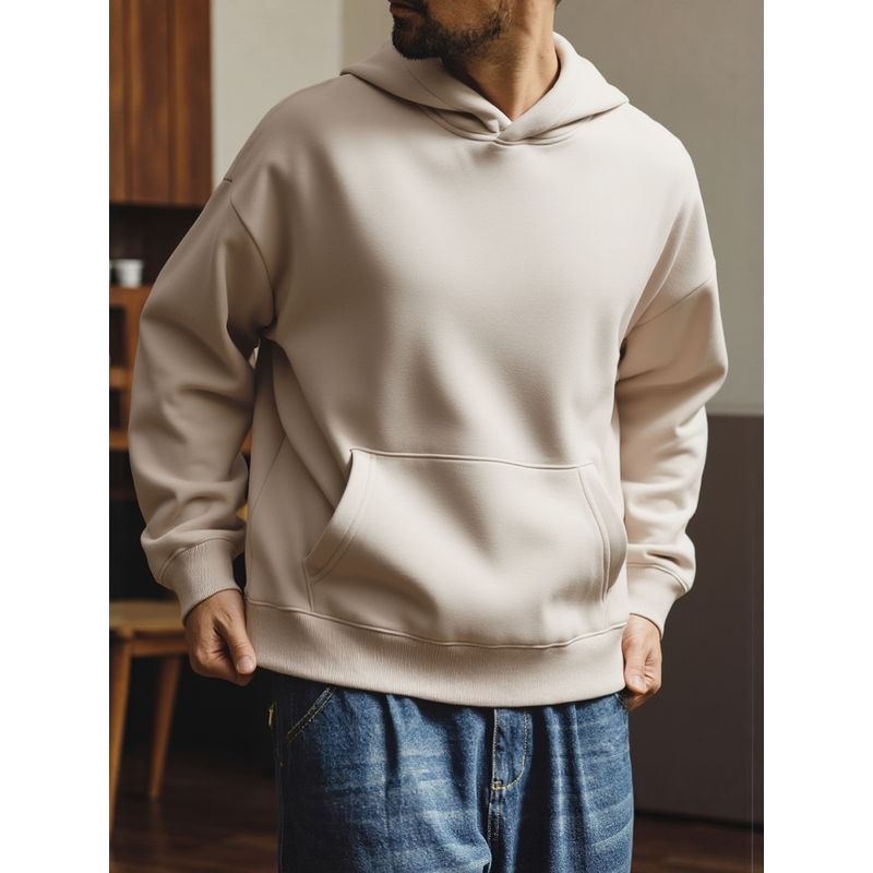 American Retro Style Heavy Fleece Thickened Warm Hooded Sweatshirt for Men, Winter Base Layer, Export Men's Sportswear Jacket