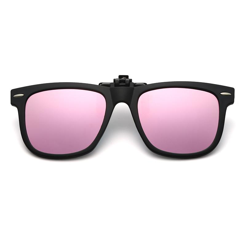 Polarized Sunglasses Myopia Clip Tr90 Ultra-Light True Colorful Film Mi Ding Night Vision Color-Changing Retro Can Be Turned Up