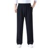 Men's Plus Size Loose Fit Sports Pants - Winter Velvet, Straight Cut, Casual Wear