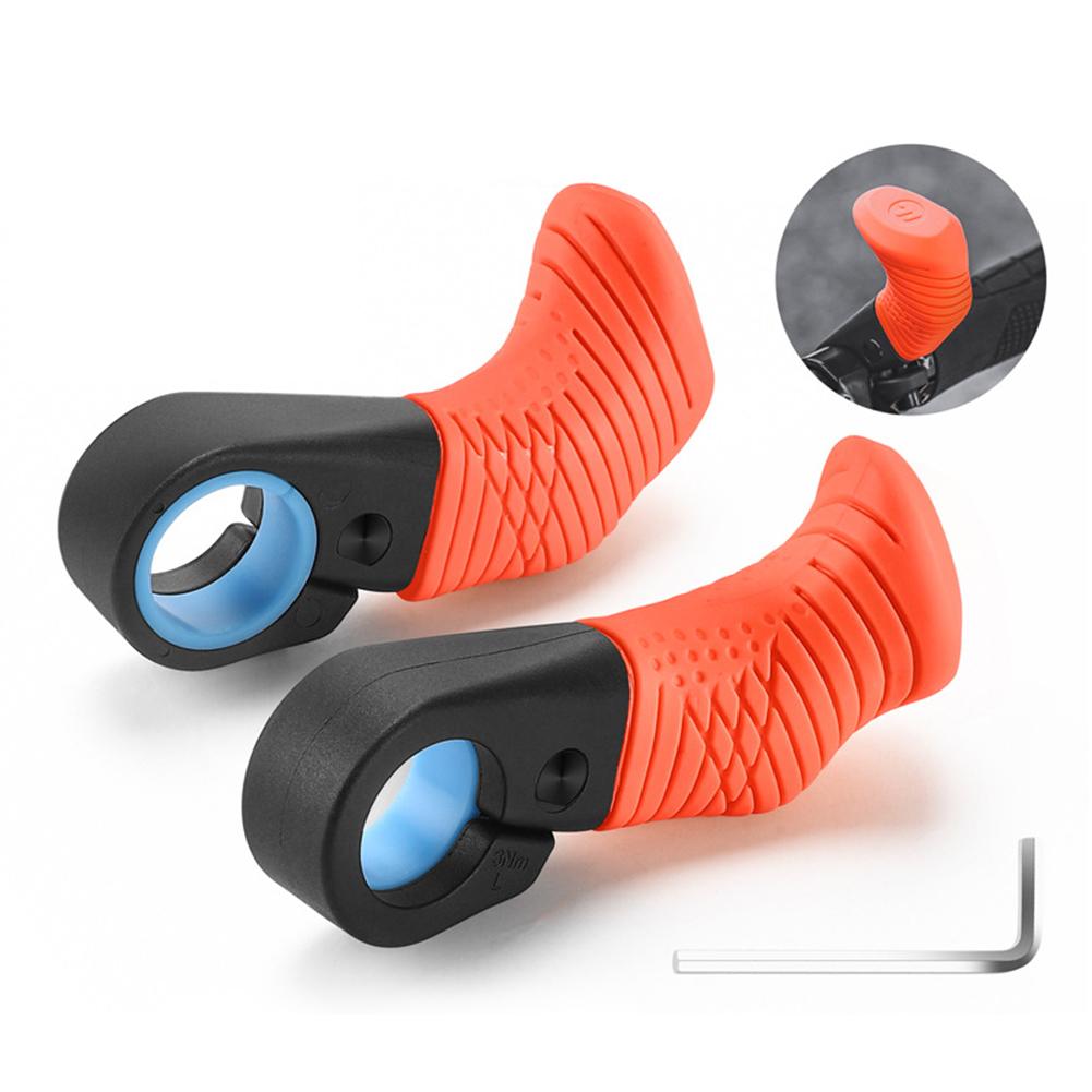 1 Pair Mountain MTB Bicycle Bar Ends Ergonomic Mini Thumb Grips 22mm Mountain Bike Handlebar Nylon Inner Bar Cover Cycling Parts