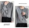 Colorful Button Cardigan: Spring Fashion, Versatile Round Neck, Long Sleeve Knit for Women