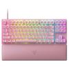 Razer Huntsman V2 Tenkeyless lineær optisk bryter Quartz Pink Tenkeyless gaming tastatur 2. generasjon lineær stillegående 8000Hz Polling Rate Double Shot